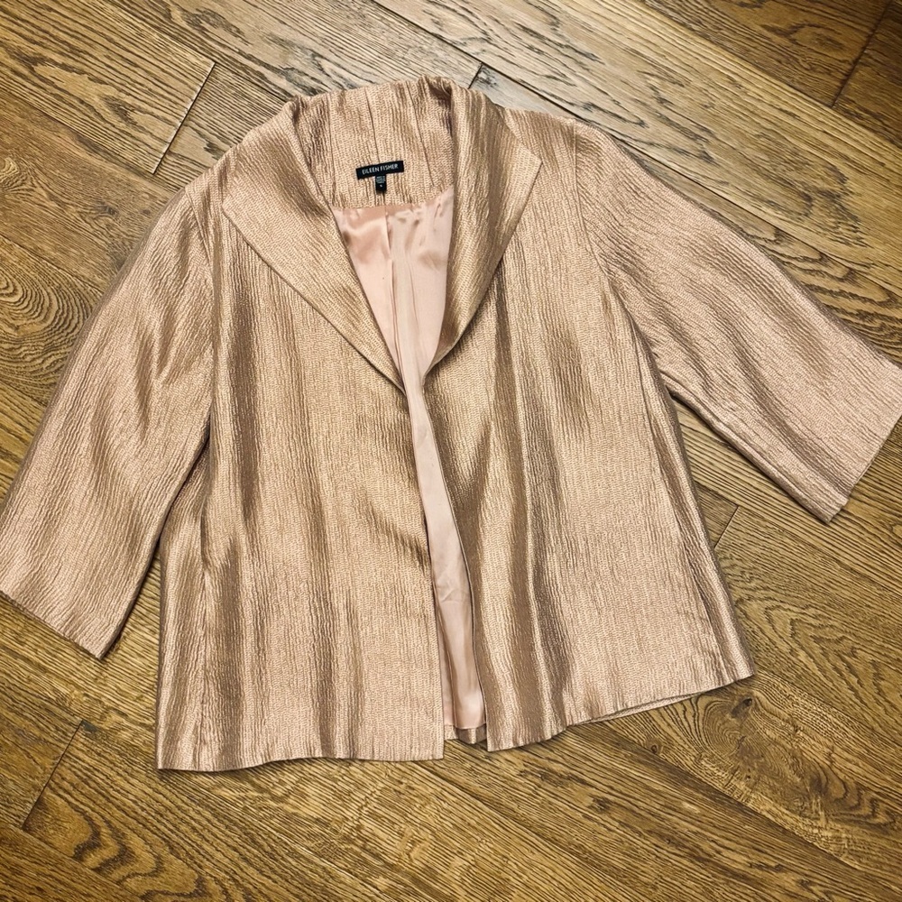 Eileen Fisher silk cardigan - Picture 2 of 11